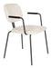 ZILT Eetkamerstoel Latisha Met armleuning, Chenille - Off White