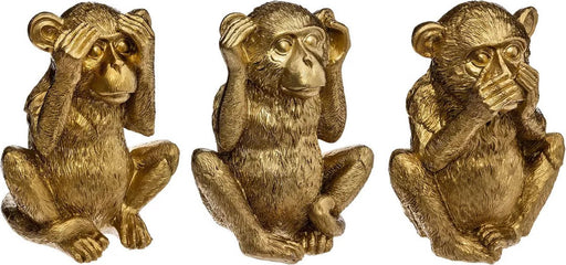 GOUDEN AAPJES HOREN ZIEN ZWIJGEN beeldjes - ThatLyfeStyle