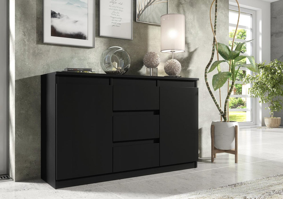 Pro-meubels - Dressoir Detroit - Zwart mat - Kast - 120 cm - ThatLyfeStyle