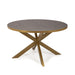 Stalux Ronde eettafel Daan - goud / bruin hout
