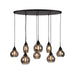 BASE Hanglamp Esperanza 8-lamps, Glas - Smoke