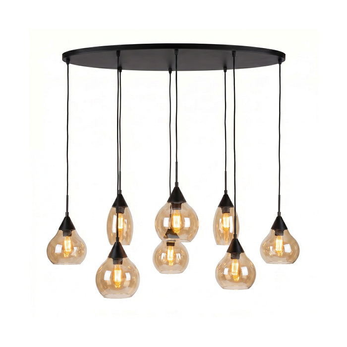 BASE Hanglamp Esperanza 8-lamps, Glas - Amber