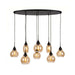 BASE Hanglamp Esperanza 8-lamps, Glas - Amber