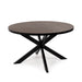 Stalux Ronde eettafel Daan - zwart / bruin hout