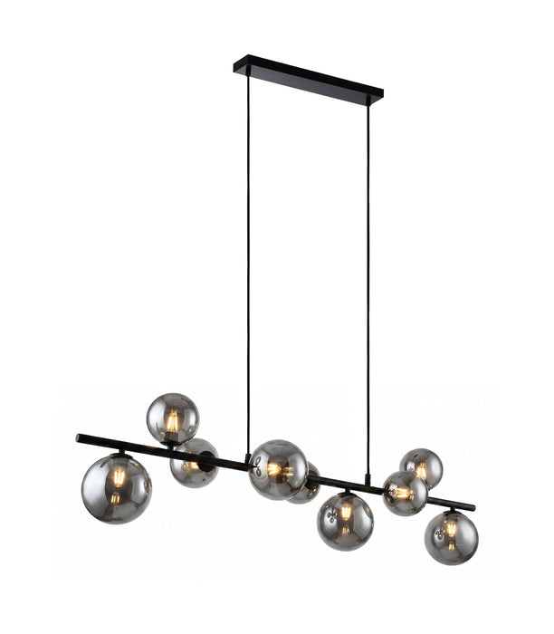 BASE Hanglamp Kasim 9-lichts, Glas - Smoke