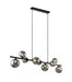 BASE Hanglamp Kasim 9-lichts, Glas - Smoke
