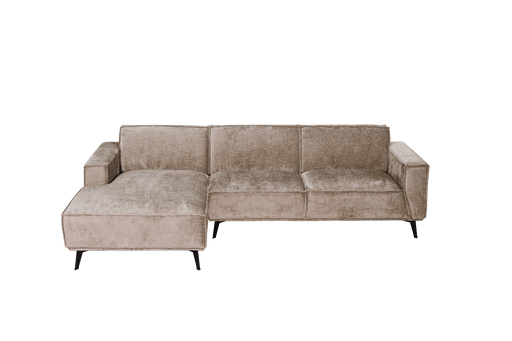 Tower Living Hoekbank Leeds Links, 280cm, Chenille - Taupe