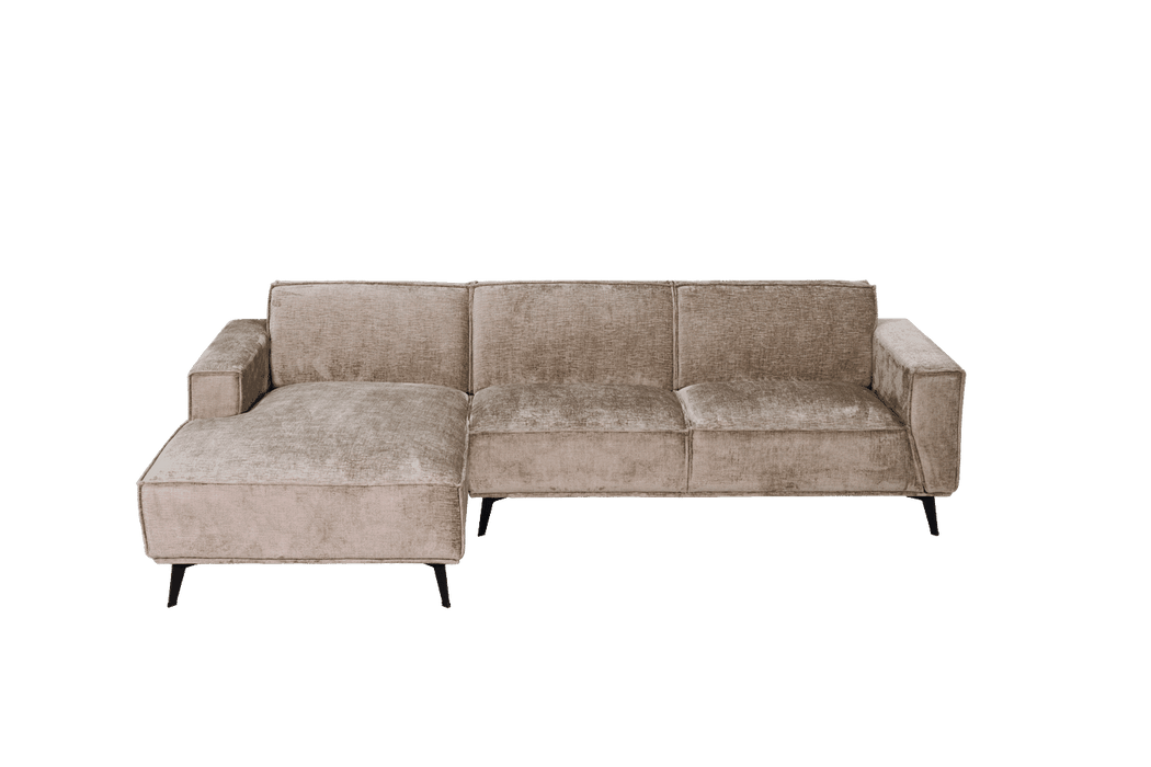 Tower Living Hoekbank Leeds Links, 280cm, Chenille - Taupe