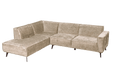Tower Living Hoekbank Leeds Links, 268cm, Touch-stof - Beige