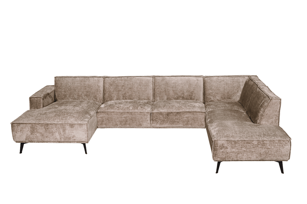 Tower Living U-Hoekbank Leeds 350cm, Touch-stof - Taupe