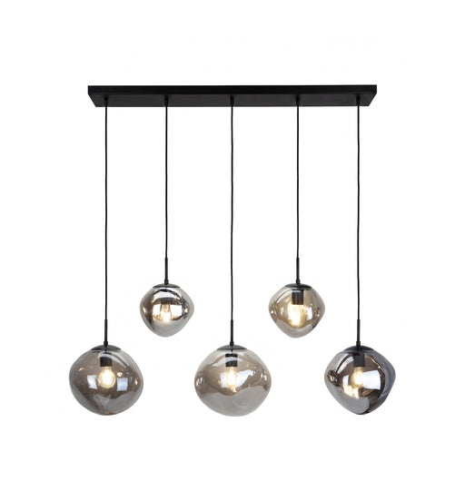 BASE Hanglamp Kasim 5-lamps, Glas - Smoke