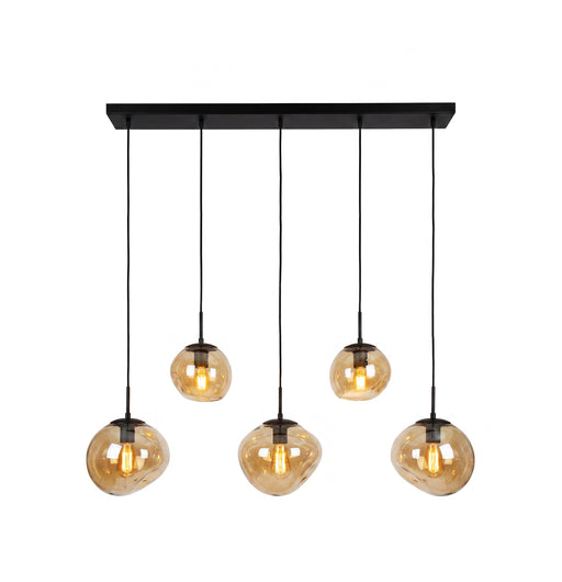 BASE Hanglamp Kasim 5-lamps, Glas - Amber - ThatLyfeStyle