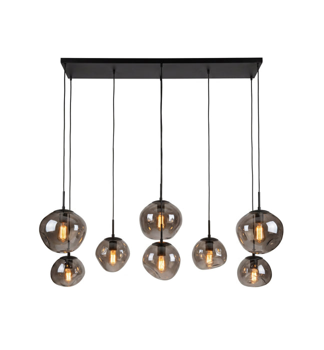 BASE Hanglamp Kasim 8-lamps, Glas - Smoke