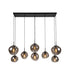 BASE Hanglamp Kasim 8-lamps, Glas - Smoke