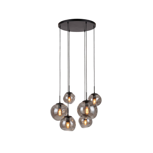 BASE Hanglamp Kasim 6-lamps, Glas - Smoke