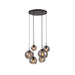 BASE Hanglamp Kasim 6-lamps, Glas - Smoke
