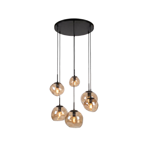 BASE Hanglamp Kasim 6-lamps, Glas - Amber - ThatLyfeStyle