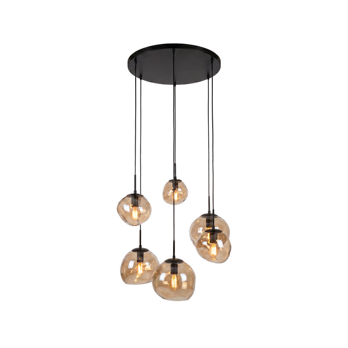 BASE Hanglamp Kasim 6-lamps, Glas - Amber