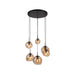 BASE Hanglamp Kasim 6-lamps, Glas - Amber