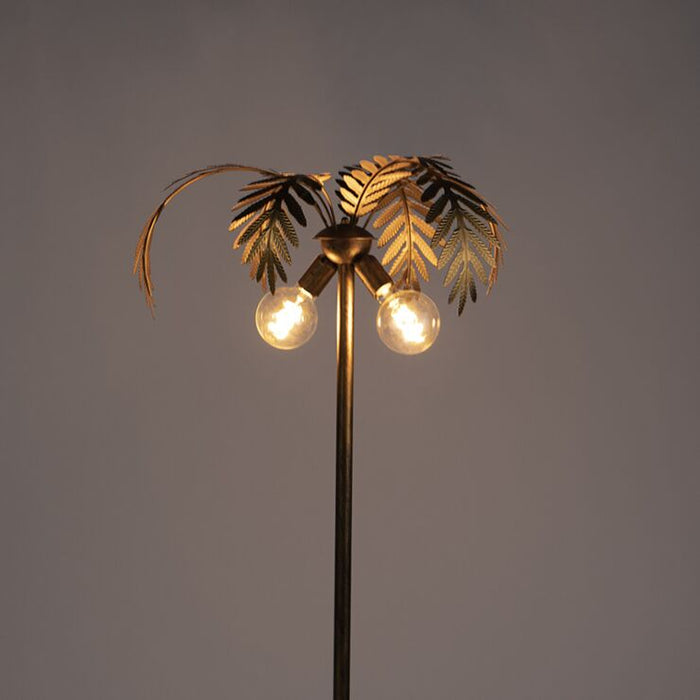 Vintage vloerlamp goud 156 cm 2-lichts - Botanica