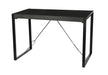 Livingfurn Bartafel Norris Mangohout en staal, 140 x 80cm - Zwart
