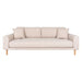 Nest of Nora 3-zits bank Inra - Met twee kussens en houten poten - Beige