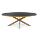 Stalux Ovale eettafel Mees - goud / zwart eiken - Ovaal
