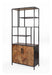 Livingfurn Wandkast Brooklyn Mangohout en staal, 210 x 90cm - Bruin