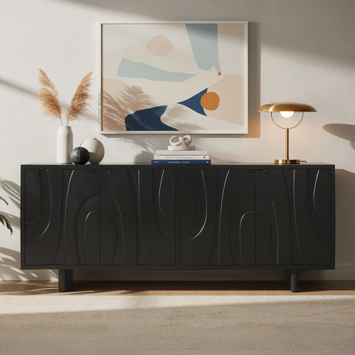 Artistiq Dressoir Elisebeth Mangohout, 180cm - Zwart
