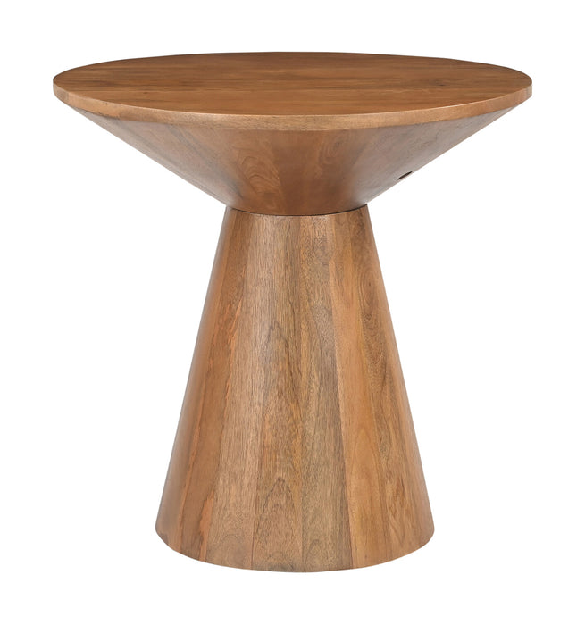 Artistiq Ronde Bijzettafel Elicia Mangohout, 60cm - Bruin