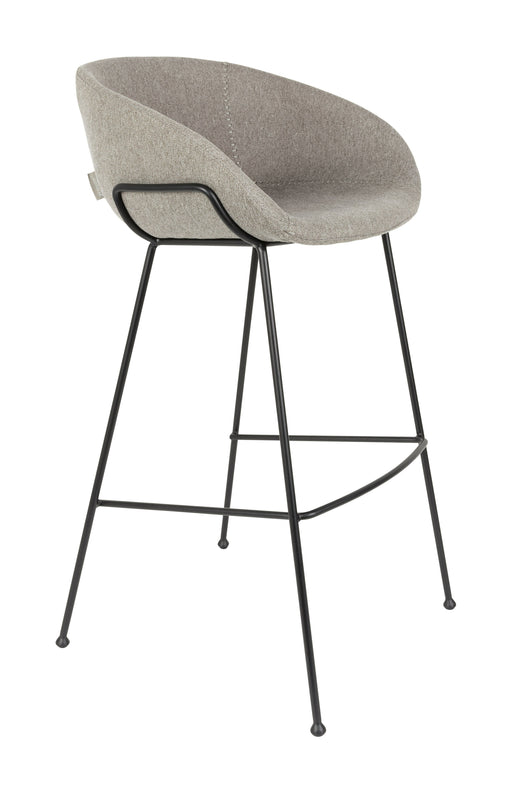 Zuiver Barkruk Feston Stof - Grijs (zithoogte 76cm)