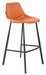 Dutchbone Barkruk Franky Velvet (zithoogte 80cm) - Oranje