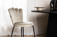 Fjôrd Eetkamerstoel Limhamn Licht Zwart/Beige Velvet - ThatLyfeStyle