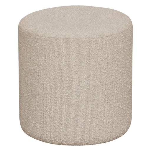 Nest of Nora Poef rond bouclé ø34x36 cm - Beige