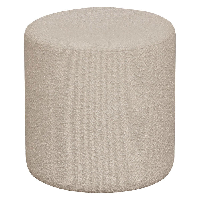 Nest of Nora Poef rond bouclé ø34x36 cm - Beige