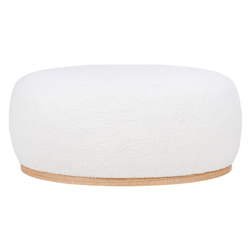 Nest of Nora Poef bouclé - Voetenbank hocker 54.5x88.5x36 cm - Wit