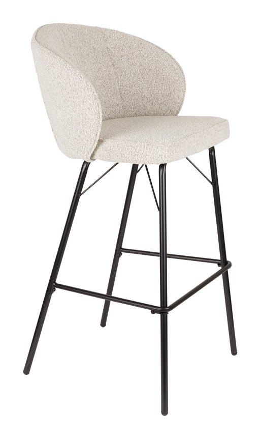ZILT Barkruk Jacquelyne Bouclé - Beige (zithoogte 75cm)