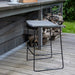 Nohr Outdoor Barkruk Daman - Zwart (zithoogte 65cm)