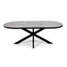 Stalux Plat Ovale eettafel Noud - zwart / beton - Ovaal