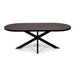 Stalux Plat Ovale eettafel Noud - zwart / lederlook - Ovaal
