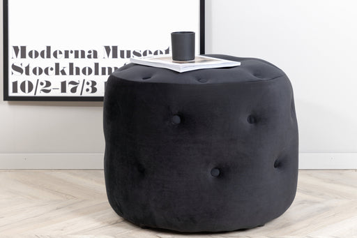 Nohr Poef Melony Velvet Ø55cm - Zwart