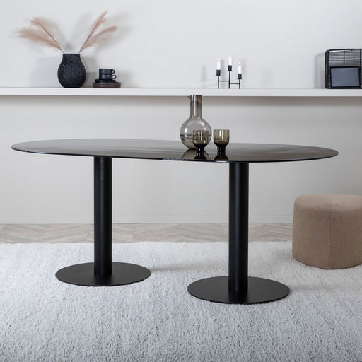 Nohr Ovale Eettafel Wai Marmerlook, 180 x 100cm - Grijs - Ovaal