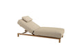 4 Seasons Outdoor Madeira sunbed with cushion and head support amber