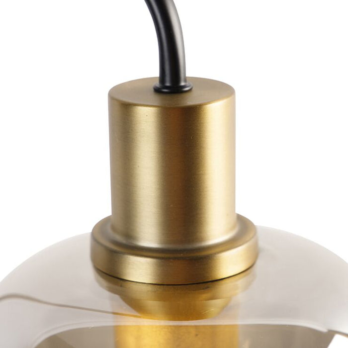 Design tafellamp zwart goud smoke glas - Zuzanna