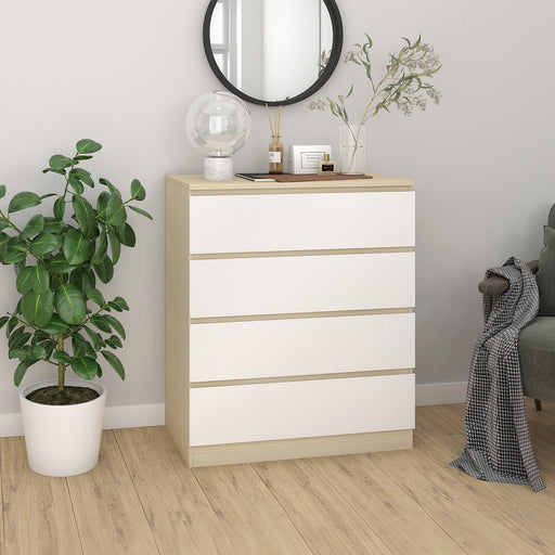 Artistiq Ladekast Youba Met 4 laden - Naturel/Wit - ThatLyfeStyle