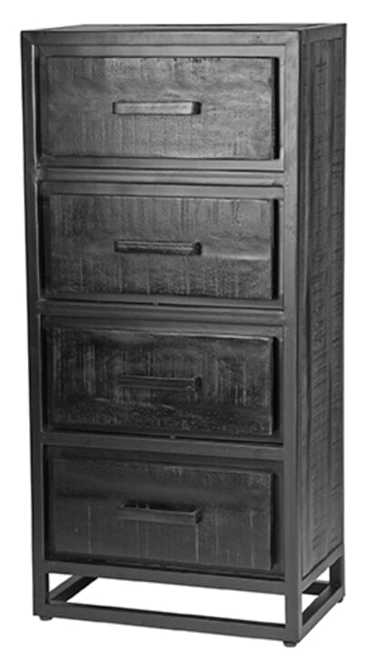 LABEL51 Ladenkast Chili Zwart Mangohout, 105 x 50cm