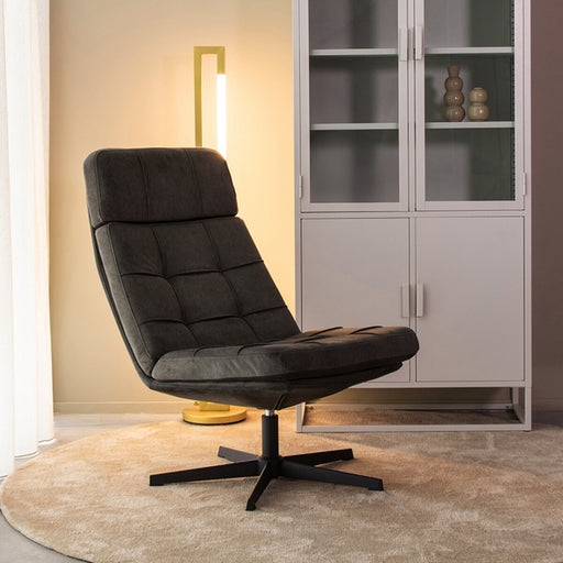 LABEL51 Draaifauteuil Alvar - Antraciet