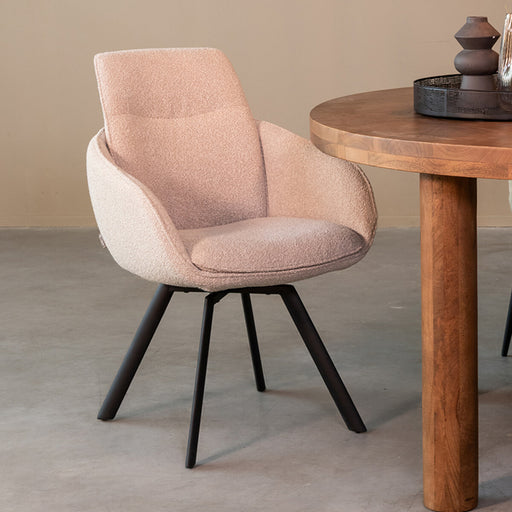 LABEL51 Eetkamerstoel Beauty Bouclé - Naturel