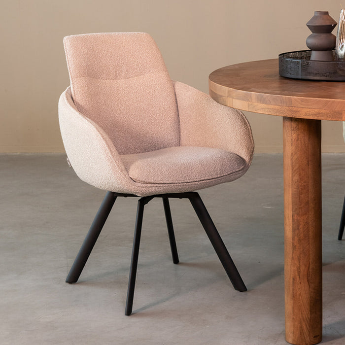 LABEL51 Eetkamerstoel Beauty Bouclé - Naturel