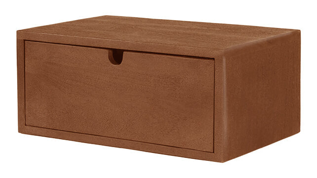 LABEL51 Zwevend Nachtkastje Hover Naturel Mangohout, Met 1 lade - Nature Smooth - ThatLyfeStyle